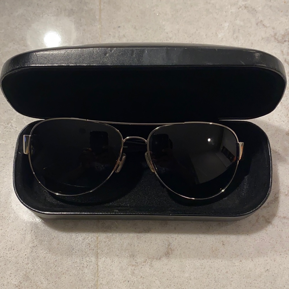 Coach Silver and Black Sunglasses